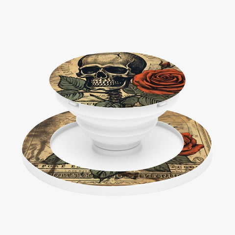 Vintage Slull  Rose Collapsible Grip And Stand