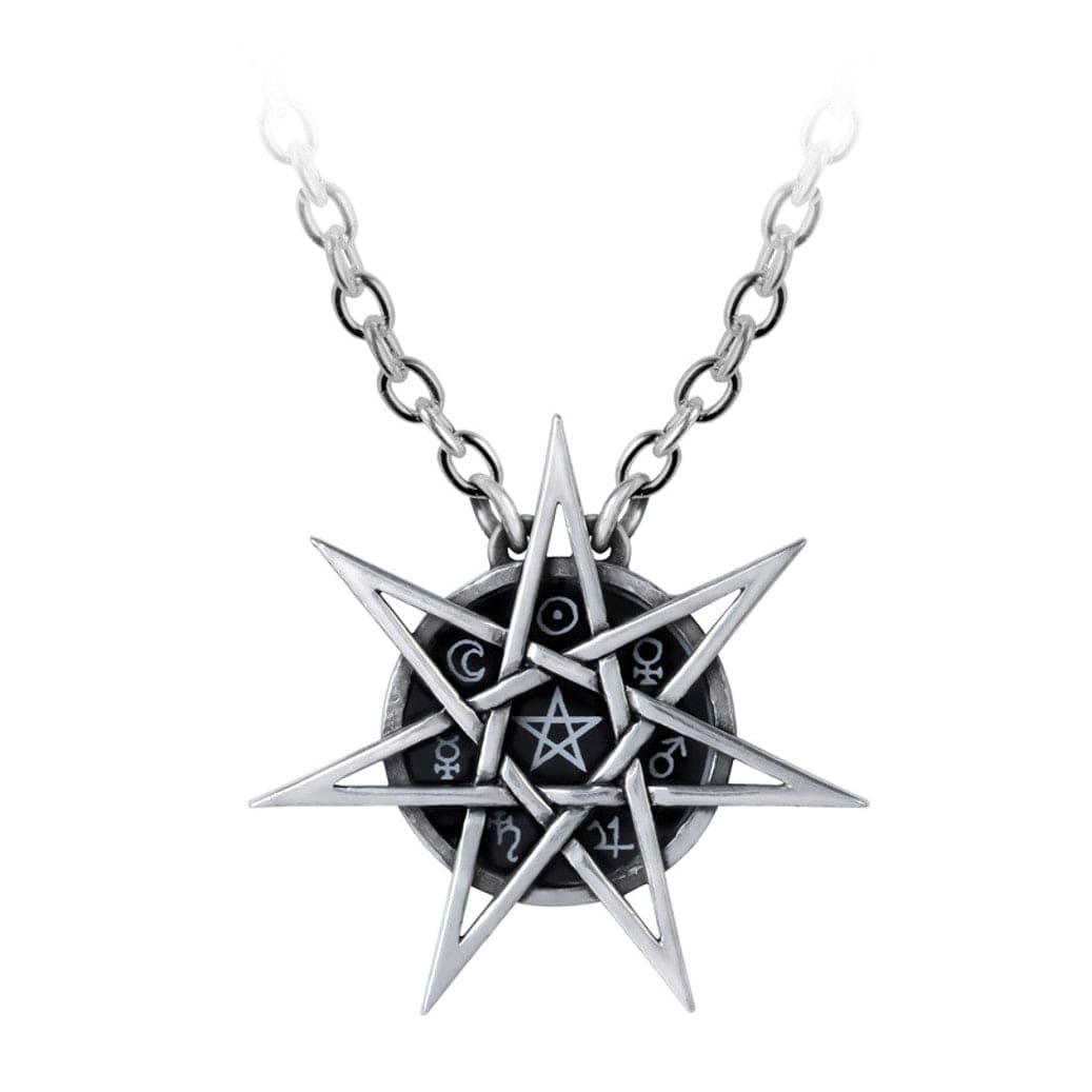 Wiccan Symbol Seven Star Necklace