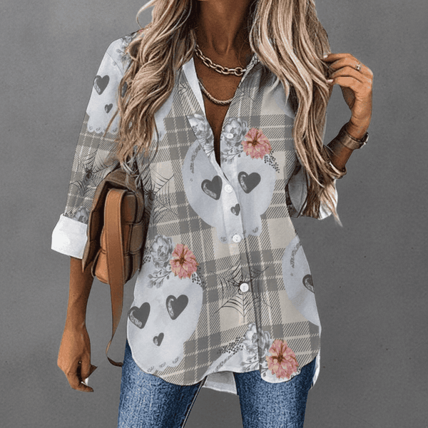 Women's Skull Long Sleeve Blouse