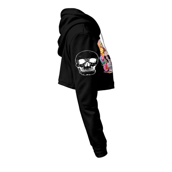 Women's Skull And Lizard Cropped Hoodie 12 Colors