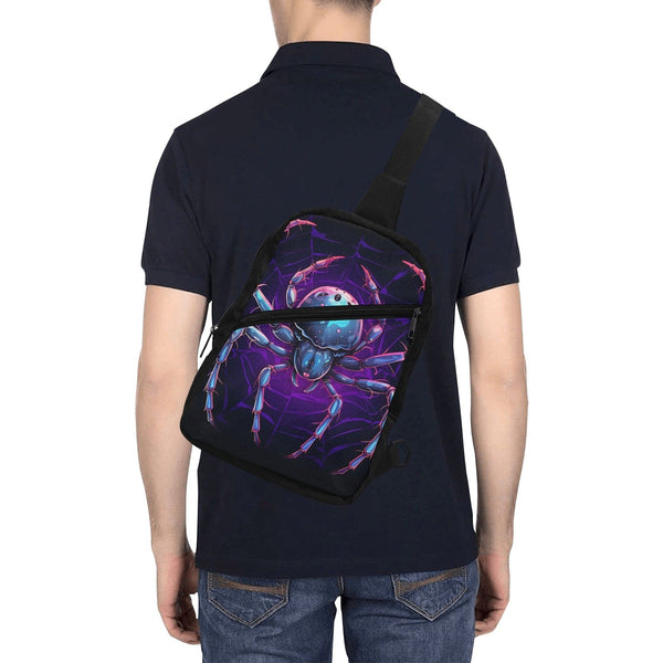 Men's or Women's Electric Gothic Spider Chest Bag