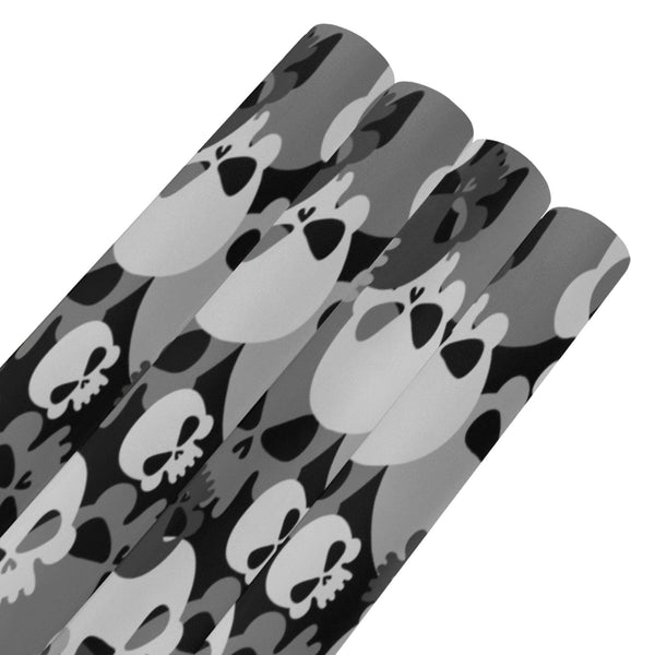 Army Gray Skull Gift Wrapping Paper 58"x 23" 4 Rolls