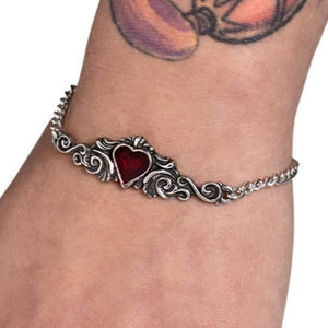 Ignite Your Passion With Our Stunning Blood Red Heart Bracelet