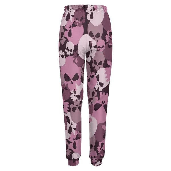 Women's Skull Pink Camo Print Sweatpants