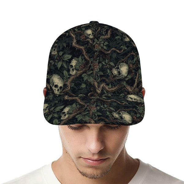 Skulls Intertwined with Thorny Vines Baseball Cap
