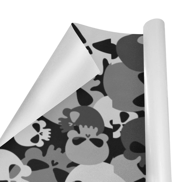 Army Gray Skull Gift Wrapping Paper 58"x 23" 4 Rolls