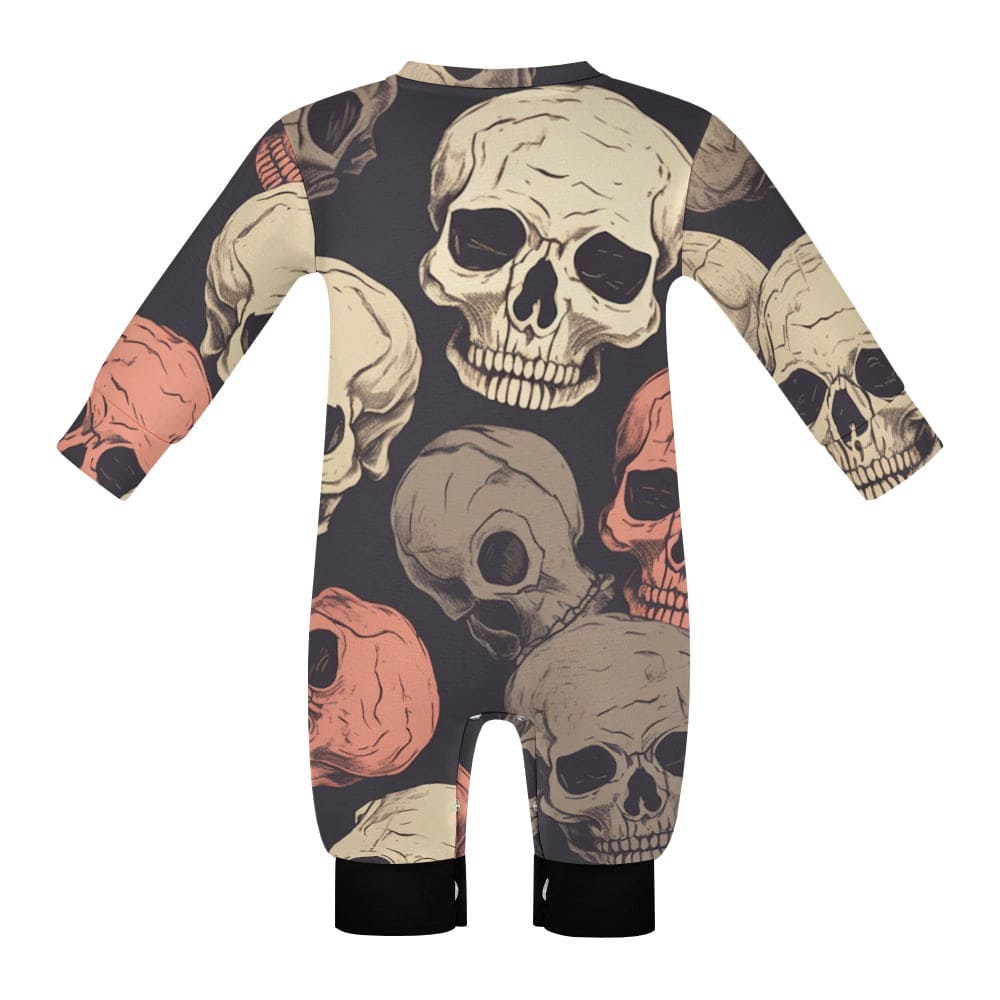 Soft Skulls 👶💀👣 Long Sleeve Baby Romper – Everything Skull
