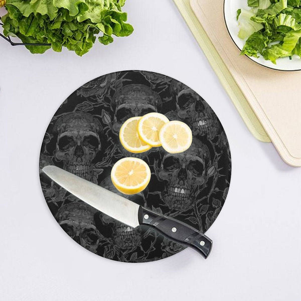 Black Skulls Cutting Board