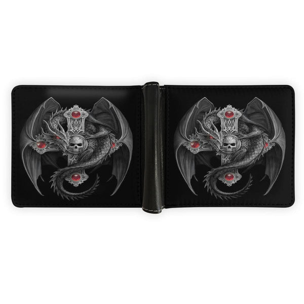 Stylish And Convenient Skull Cross And Wings Men's Wallet