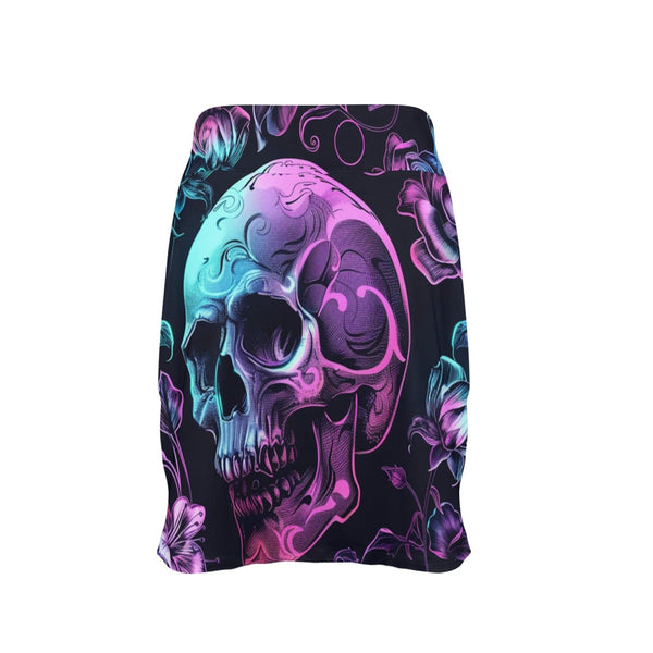 Women's Purple & Blue Skull Golf Skirt with Pocket