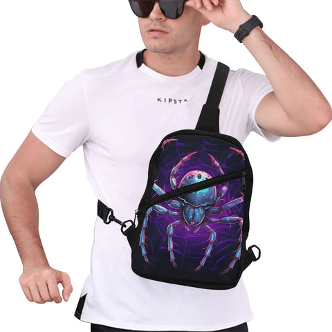 Men's or Women's Electric Gothic Spider Chest Bag