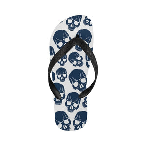 Men's Blue Skulls Flip Flops