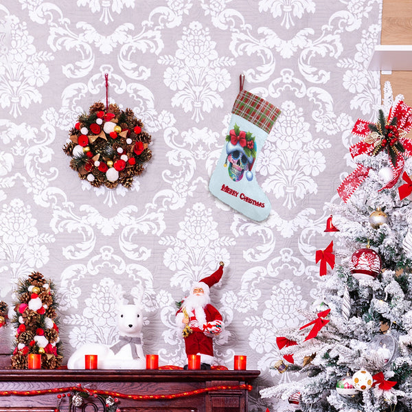 Boy Skull Sequin Christmas Stocking