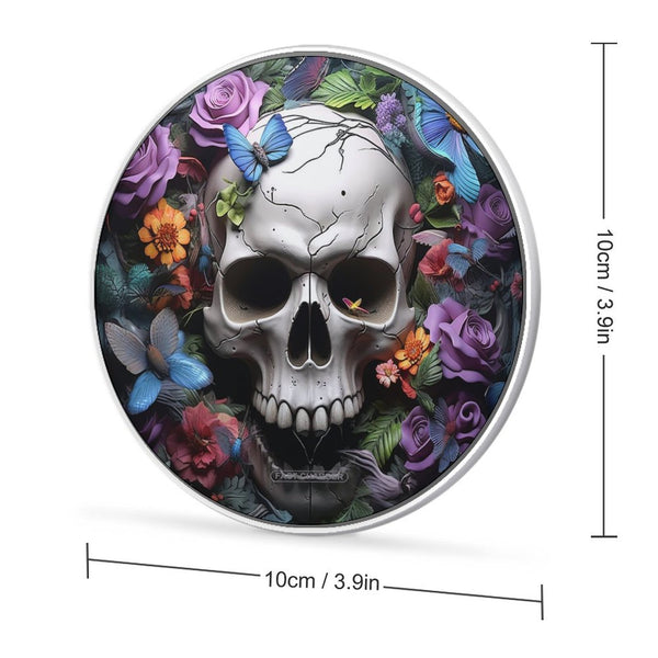 Skull Floral Wireless Charging Pad