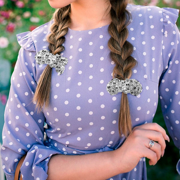 Doodle Skulls Hair Scrunchie