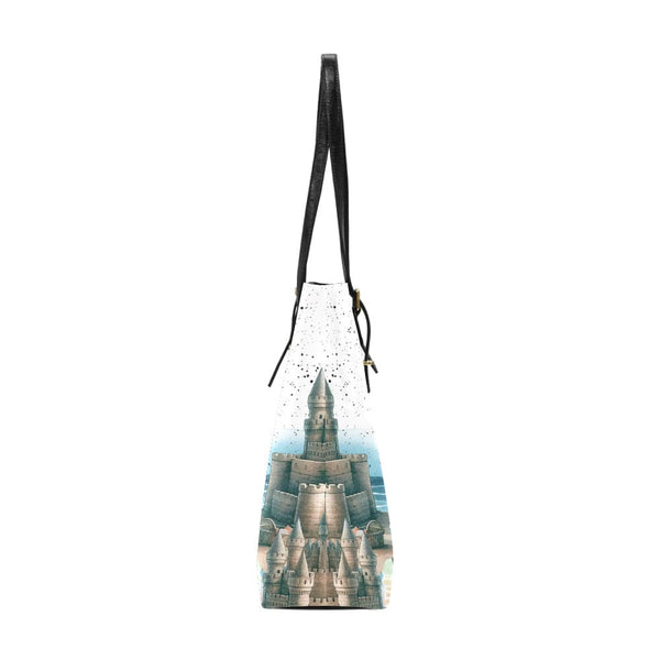 Tote Bag Features A Striking Skull Design Against A Stunning Beach Backdrop