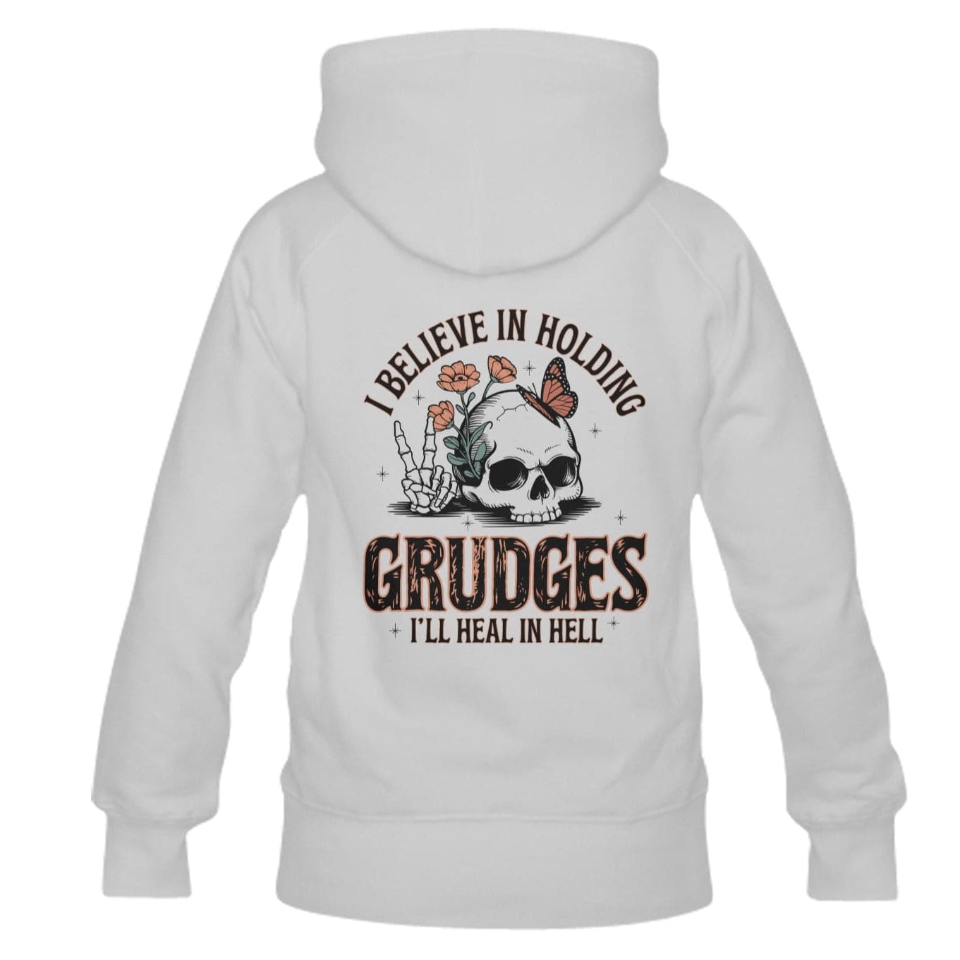 I Believe In Holding Grudges Skull Men's Hoodie