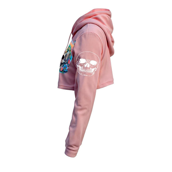 Women's Skull And Lizard Cropped Hoodie 12 Colors