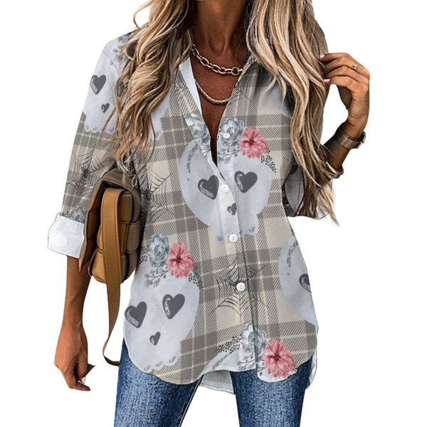 Women's Skull Long Sleeve Blouse