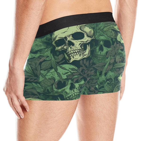 Green Skulls Men's Boxer Briefs