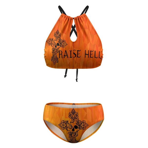 Soar Through The Waves With Confidence in The Skull Raise Hell Soft Beautiful Ladies Bikini