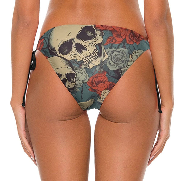 Ladies Skull Floral Bikini Bottoms