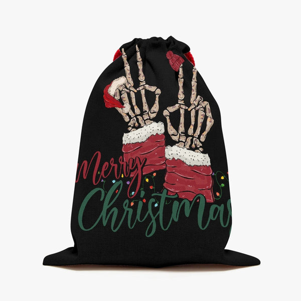 Skull Merry Christmas Linen Bag