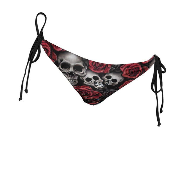 Ladies Skull Rose Bikini Briefs