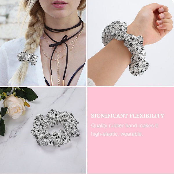 Doodle Skulls Hair Scrunchie