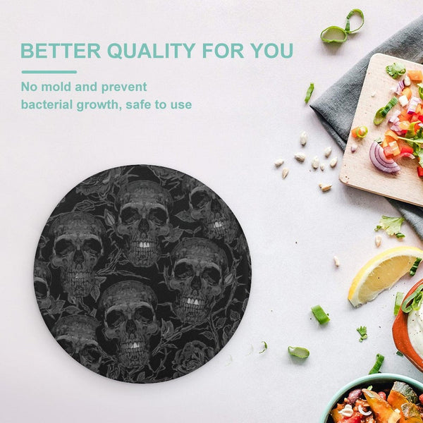 Black Skulls Cutting Board