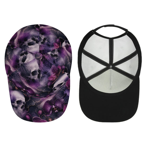 The Ethereal Mist Skull & Purple Orchid Classic Baseball Hat