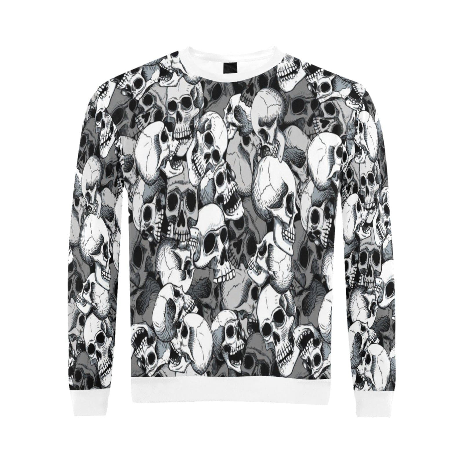 Men's Skulls Long Sleeve White Trim Sweatshirt – Everything Skull