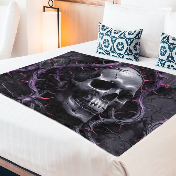 Purple Skull Vines Ultra-Soft Micro Fleece Blanket 60*50