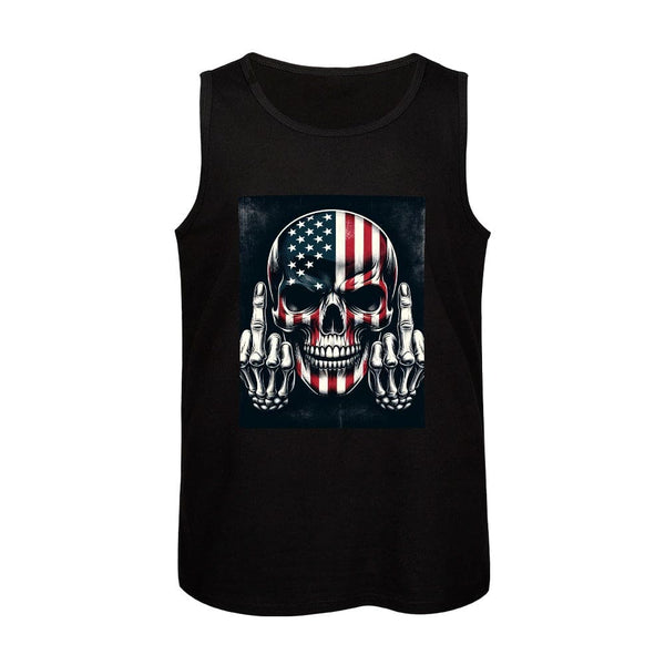 American Flag Skull Tank Top