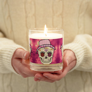 Skull With hat Glass Jar Soy Wax Candle