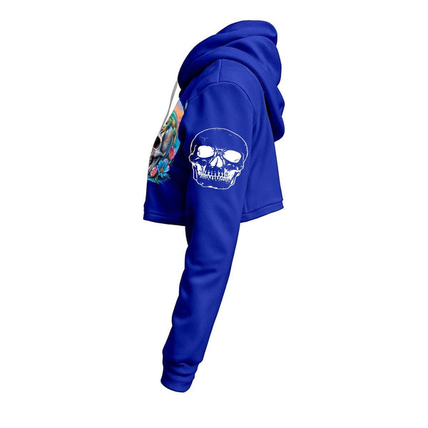 Women's Skull And Lizard Cropped Hoodie 12 Colors