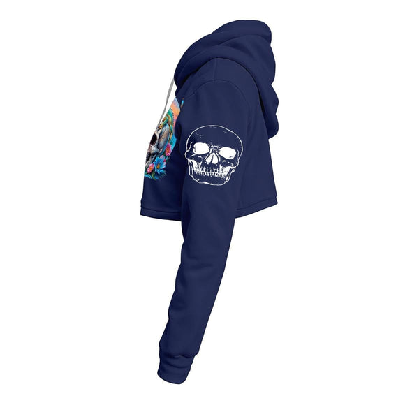 Women's Skull And Lizard Cropped Hoodie 12 Colors