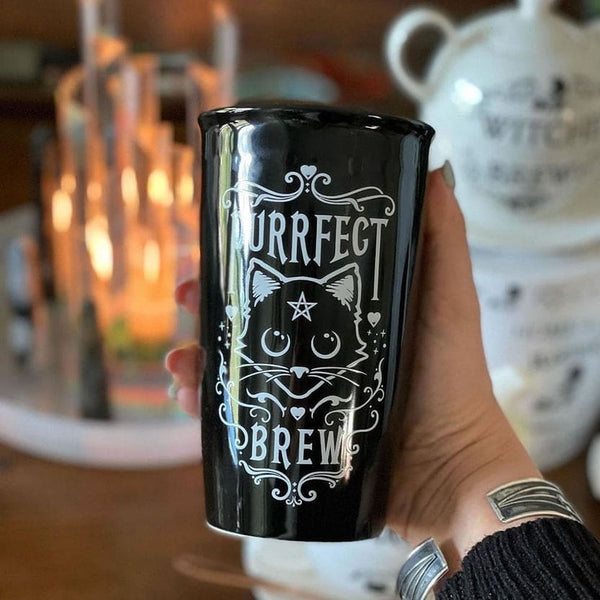 Black Cat Purrfect Brew Double Walled Mug
