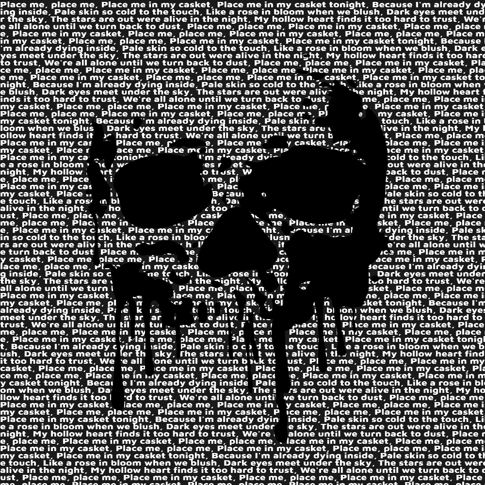 Skull Photo with Song Lyrics
