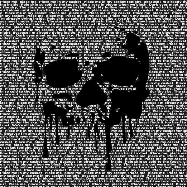 Skull Photo with Song Lyrics
