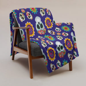 Mexican Skull Throw Blanket 2 Sizes