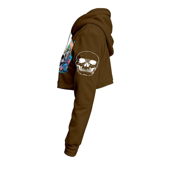 Women's Skull And Lizard Cropped Hoodie 12 Colors