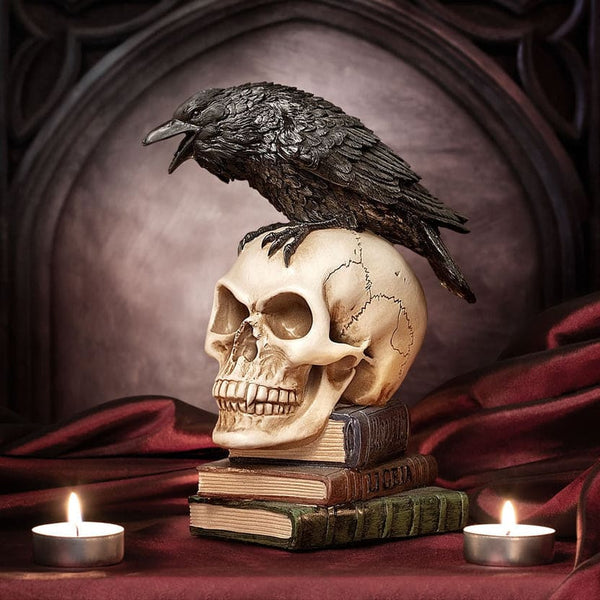 Raven Skull Decor – Nevermore Gothic Ornament