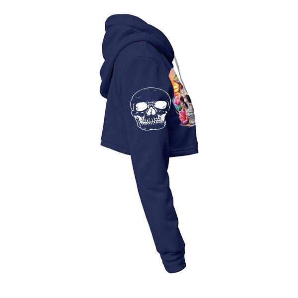 Women's Skull And Lizard Cropped Hoodie 12 Colors