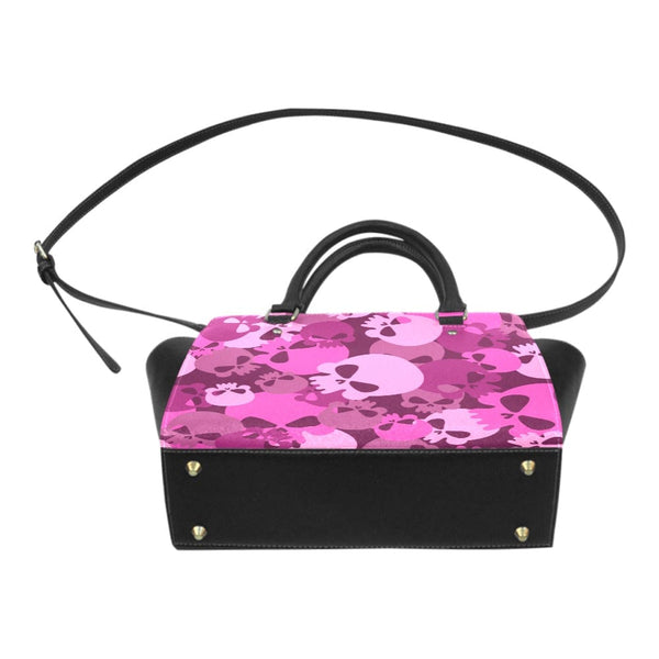 Pink Camo Skull Handbag Classic Shoulder Handbag