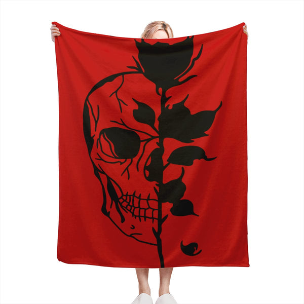 Skull Rose Soft Microfiber Blanket 4 Sizes