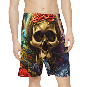 Men’s Skull Floral Sports Shorts