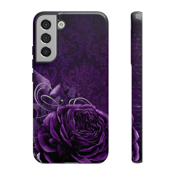 Gothic Purple Rose Tough Cell Phone Cases