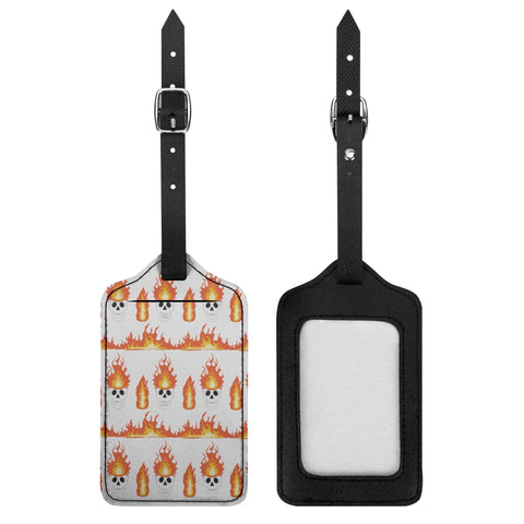 Skull Fire Luggage Tags 1 or 3 Pack