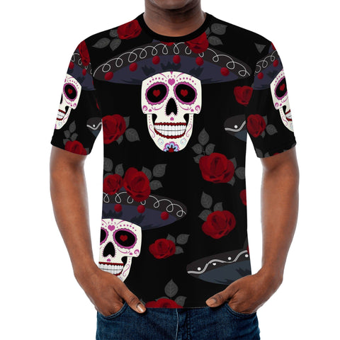 Men's Mexican Skull All Over Print T-shirts